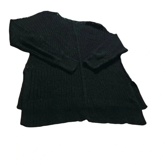 Universal Thread Black Knit V Neck Sweater Oversized slide side XS Long sleeves - Picture 9 of 11